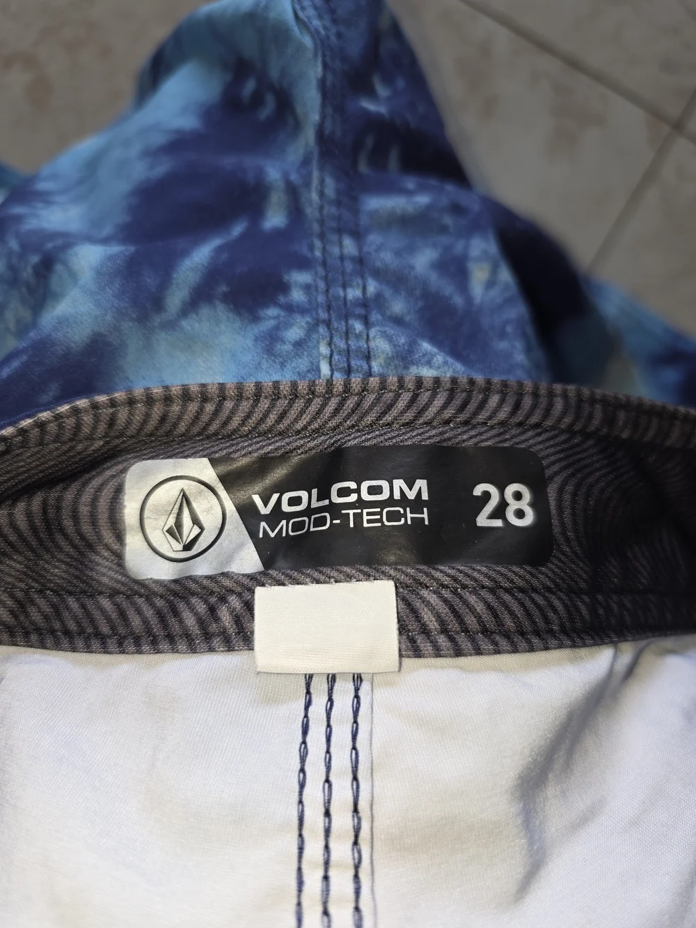 Volcom Blue Tie-Dye Board Shorts
